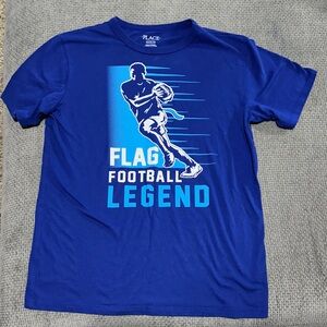 Place Blue Flag Football Graphic Tee